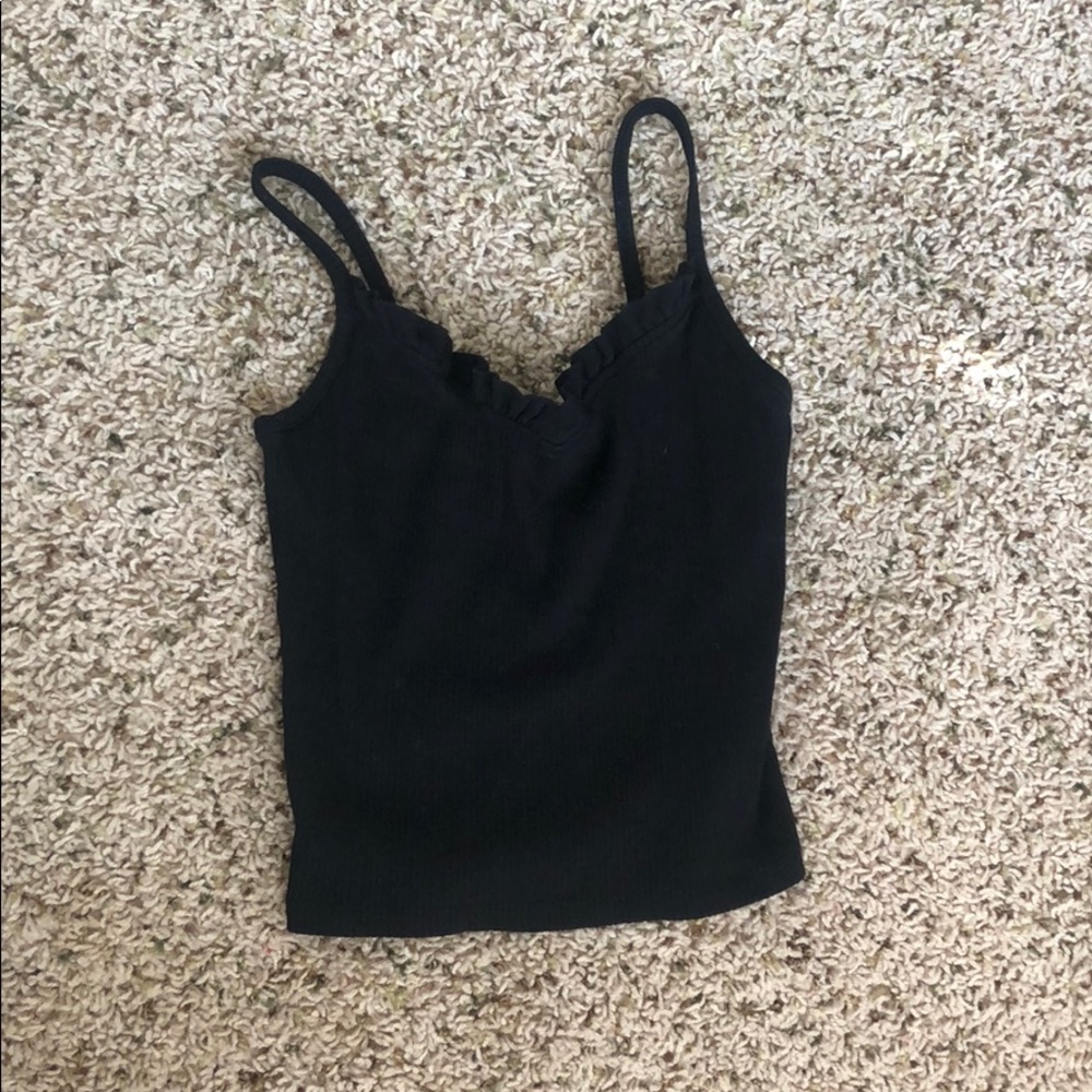 black cami crop top